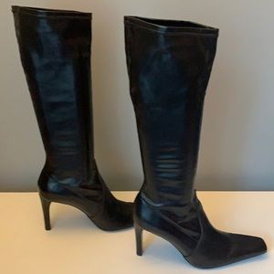 Donald J. Pliner Black Leather Boots